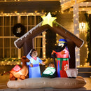 Presepe Gonfiabile 201x100x183 cm con Luci LED Multicolore