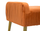 Panca Lady Ruggine 120x45x55 cm in Legno Spugna Metallo e Poliestere Ruggine e Oro
