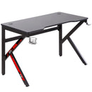 Scrivania Gaming 120x60x73 cm  in MDF e Metallo Nero