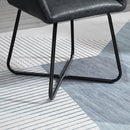 Set 2 Sedie Imbottite 60x56,5x85 cm in Similpelle Nere