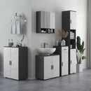 Mobile Sotto Lavabo Bagno per Piedistallo 60x30x60 cm in Legno Truciolare Grigio