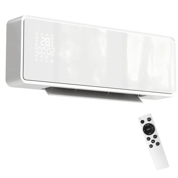Stufa Ceramica 2000W a Parete con 3 Modalità Timer Telecomando e Blocco Bambini Bianco sconto