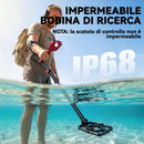 Metal Detector per Adulti 139x26x30 cm 4 Modalità Bobina IP68 Impermeabile Display LCD Nero      