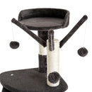 Albero Tiragraffi per Gatti a 3 Livelli con Piattaforme Scale Crema marrone 48x48x121 cm 
