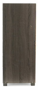 Cassettiera 5 Cassetti 68x40x101 cm in MDF Soriani Grigio Scuro e Bianca