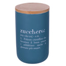 Barattolo Zucchero Double Face 750 ml in New Bone China VdE Tivoli 1996 Verde Petrolio