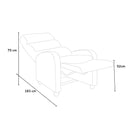 Poltrona Relax Reclinabile Manuale 69x91x102 cm in Similpelle Bordeaux