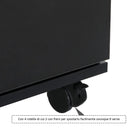 Cassettiera a Rotelle da Ufficio Salvaspazio in Legno Nero 41x39x58 cm 