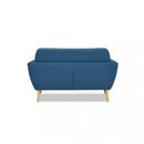 Divano 2 Posti Burton 147x79x86 h cm in Tessuto Blu