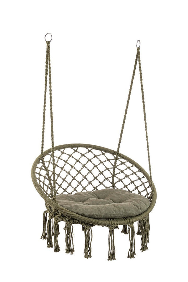 Amaca Sedia Sospesa da Giardino Ø80x130 cm in Poli-Cotone Javier Verde online