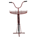 Mensola d’Arredo a Forma di Bicicletta 64x33/38xh81/115 cm in Metallo Rosso