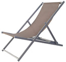 Sedia Sdraio Pieghevole 128x58x48 cm in Alluminio e Textilene Talpa