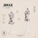 Manichino Sartoriale Femminile con 50 Spilli Modello Flowers Sartoria Donna in Schiuma PE Bianco e Rosso     