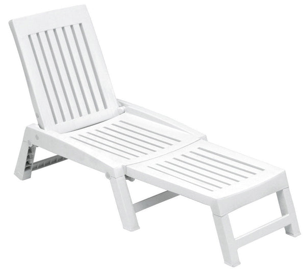 Lettino Prendisole in Resina Bauer Orfeo Bianco acquista