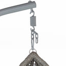 Dondolo Pensile da Giardino con cuscino Ø108x198 cm Amirantes grigio