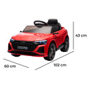 Macchina Elettrica per Bambini 12V Licenza Ufficiale Audi SQ8 E-Tron con Telecomando e Sedile Pelle Rosso