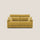 Divano Letto 2 Posti 176x102x97 cm in Tessuto Giallo
