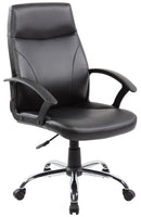 Sedia Poltrona Direzionale da Ufficio in Similpelle Tosini Richmond Nera