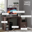 Scrivania da Ufficio per PC 152x60x88 cm Marrone Scuro Effetto Legno 
