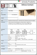 Casetta Box da Giardino per Attrezzi 5,79x3,08m Senza Pavimento con Tettoia in Legno Abete 28mm Delices