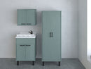Mobile Lavatoio Smeraldo 60x50x85 cm con Vasca in PP Struttura in PVC Verde Scuro   