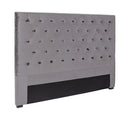 Testiera Letto Matrimoniale 160x8x120 cm in Poliestere Effetto Velluto Grigio