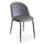 Sedia Sammi 50x57xh47/77,5 cm in Tessuto Velluto Grigio/Nero