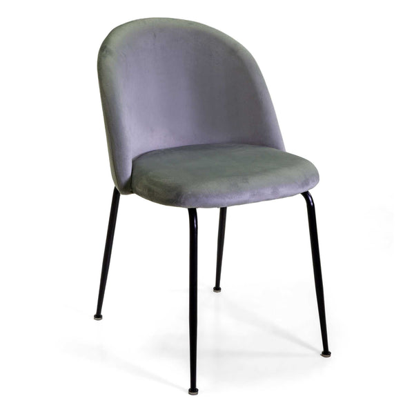 prezzo Sedia Sammi 50x57xh47/77,5 cm in Tessuto Velluto Grigio/Nero