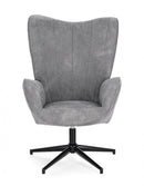 Poltrona Soggiorno 69x72x106 cm Inas in Tessuto Grigio