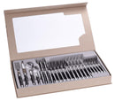 Set Posate 24 Pezzi in Acciaio Inox Manico in ABS Nero