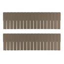 Set 2 Divisori Organizer 130x435mm Componibili per Cassetti in Plastica Marrone