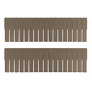 Set 2 Divisori Organizer 130x435mm Componibili per Cassetti in Plastica Marrone