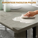 Tavolo da Pranzo in Stile Industriale 180x80x75 cm fino a 8 Persone in Legno e Acciaio Grigio  