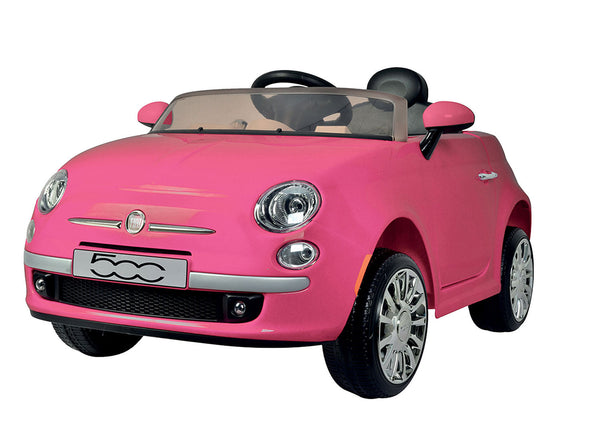 acquista Macchina Elettrica per Bambini 12V con Licenza Fiat 500 Rosa
