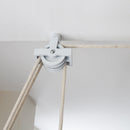Stendibiancheria da Soffitto 240x56x14 cm 6 Stecche in Legno di Pino Corda in Cotone  
