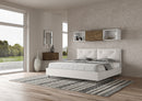 Letto Matrimoniale Imbottito in Similpelle Appia Large Bianco Varie Misure