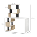 Scrivania da Ufficio 120x60x148 cm con Libreria in Legno Multicolore