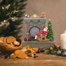Babbo Natale 16x15,5x11 cm in Resina con Luci e Musica