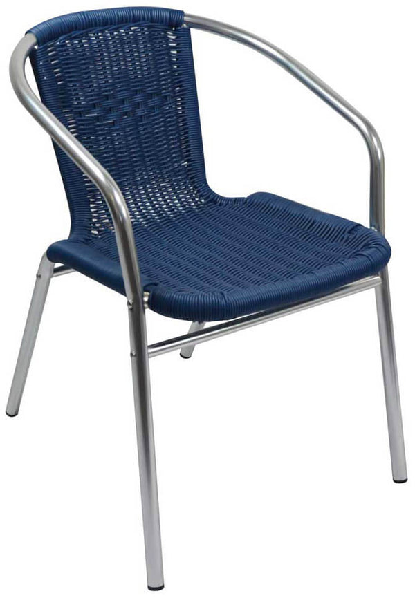 sconto Sedia da Giardino in Alluminio con Filo Plastificato Vorghini Contract Blu