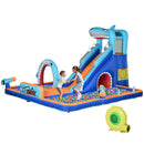 Castello Gonfiabile per Bambini Scivolo Piscina e Parete da Arrampicata 