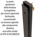 Fontana da Giardino Design a Colonna Ovale Rubinetto in Ottone Senza Base Corten