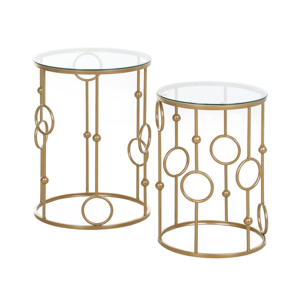 Set 2 Tavolini in Metallo Etoile Oro prezzo