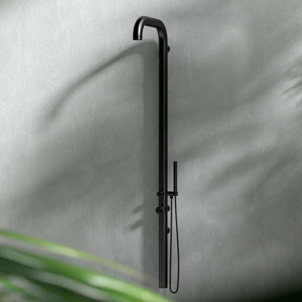 Doccia da Giardino in Acciaio Inox Montaggio a Parete Sined Chia Nero sconto