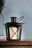 Set 4 Lanterne Quadrata in Metallo H 15 cm