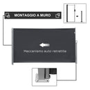 Frangivista da Giardino Estensibile 300x180A cm Poliestere Anti UV e Alluminio Grigio   