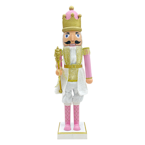 acquista Soldato Schiaccianoci Natalizio H80 cm Rosa e Oro