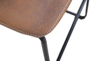 Sgabello Metropolitan Touch 45x54x99 cm in Ferro e PU Marrone e Nero