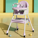 Seggiolone Pro Pappa 3in1 da 0 a 36 Mesi Evolutivo con Chiusura Salvaspazio Rosa