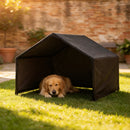 Cuccia per Cani Tutte le Taglie 125x110x93 cm da Esterno in Tessuto Oxford Nero      