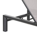 Lettino Prendisole da Giardino 74x200xH98 cm in alluminio e textilene Share Grigio